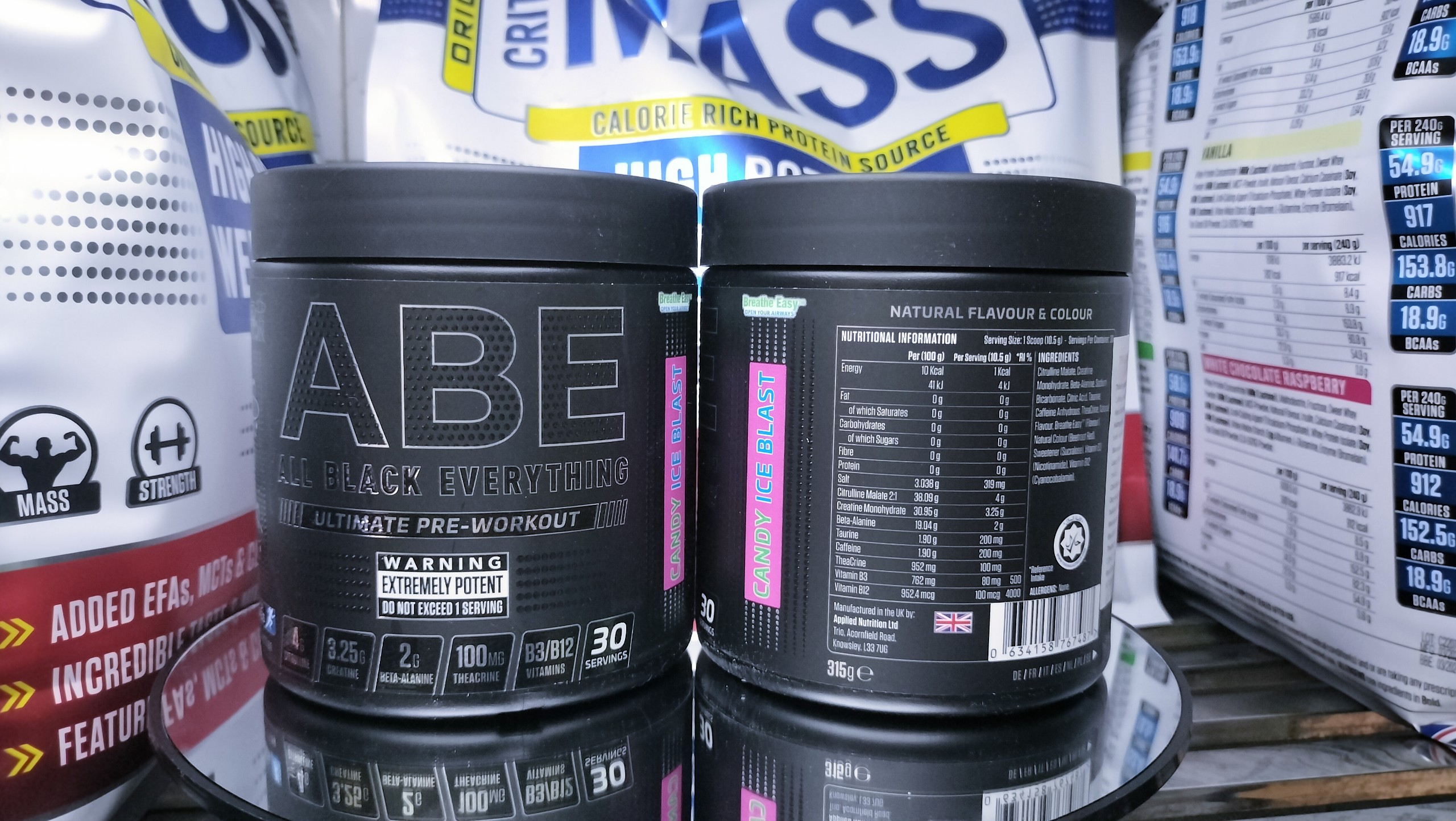 Hủ ABE Pre workout 30 lần dùng Vị Candy Ice Blast 315G Applied Nutrition