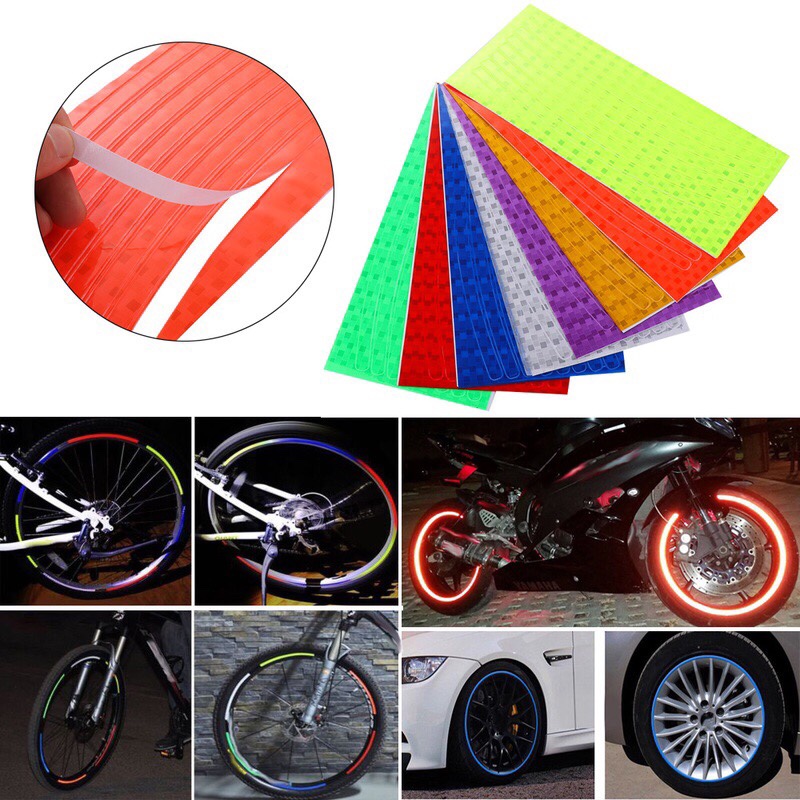 Miếng Dán Decal Phản Quang Dán Vành Mâm Xe Đạp , Xe Máy