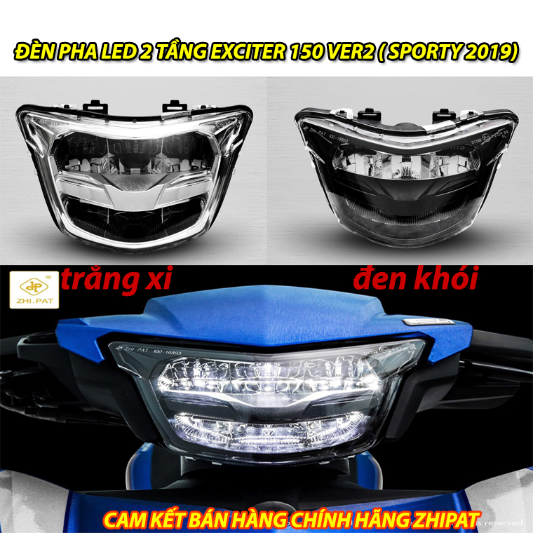 ĐÈN PHA LED ZHIPAT CHO XE EXCITER 150  VER 2 ( BẢN SPORTY 2019)