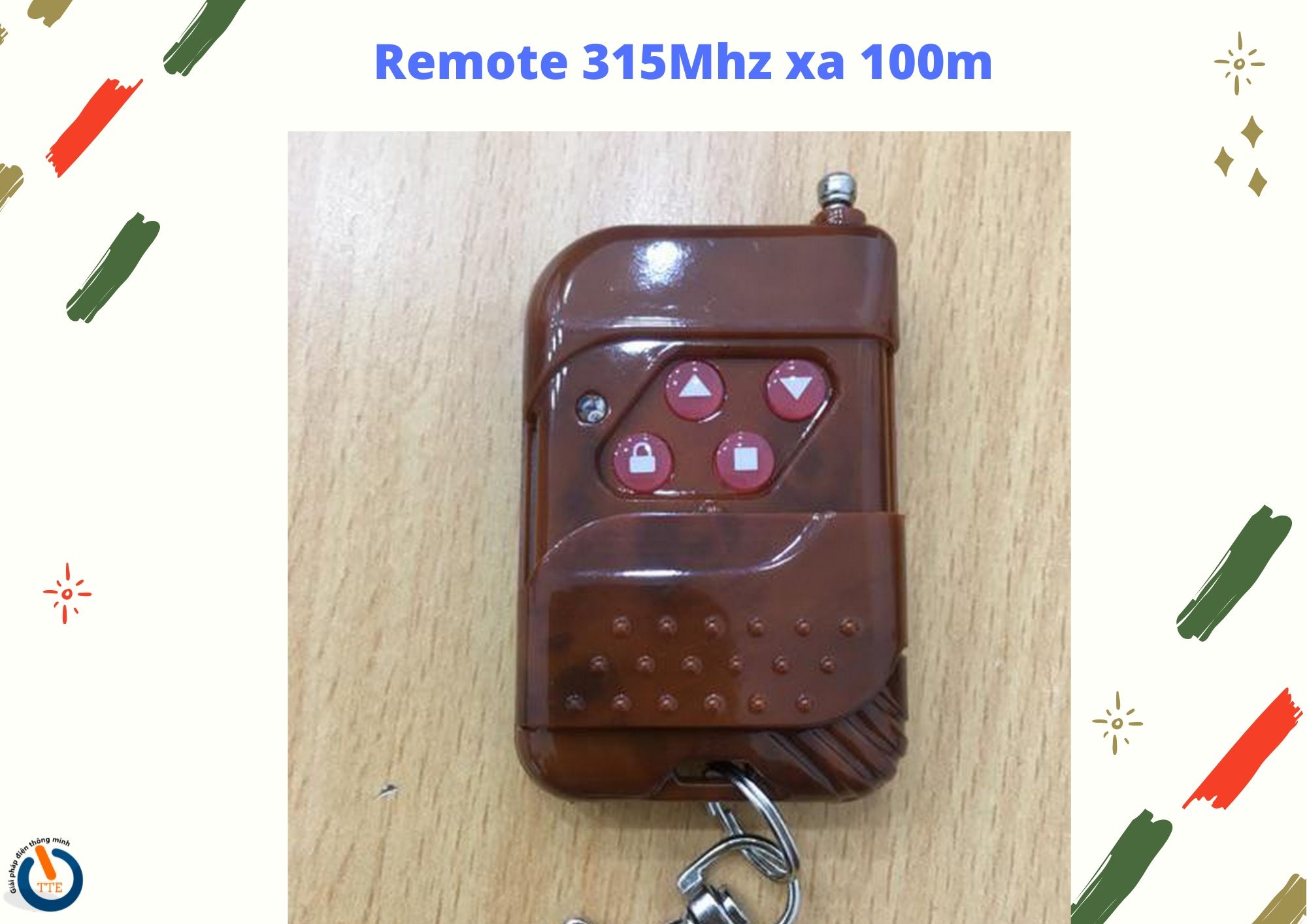 Remote 4 nút học lệnh 315mhz cho cửa cuốn, nhà xe, báo động chống trộm