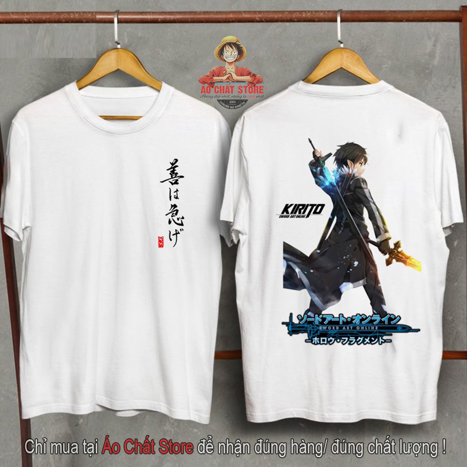 [HCM](Siêu Phẩm) Áo Sword Art Online cực chất - Áo thun Kirito màu trắng đẹp giá rẻ NT16