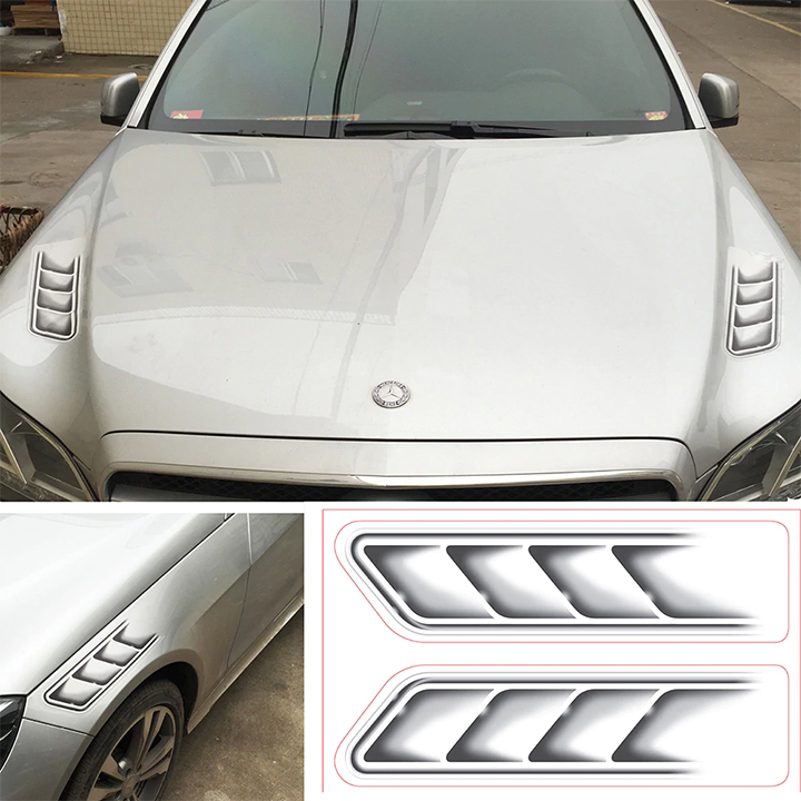 Decal 3D giả mang Cá mập dán trang trí xe hơi D-675