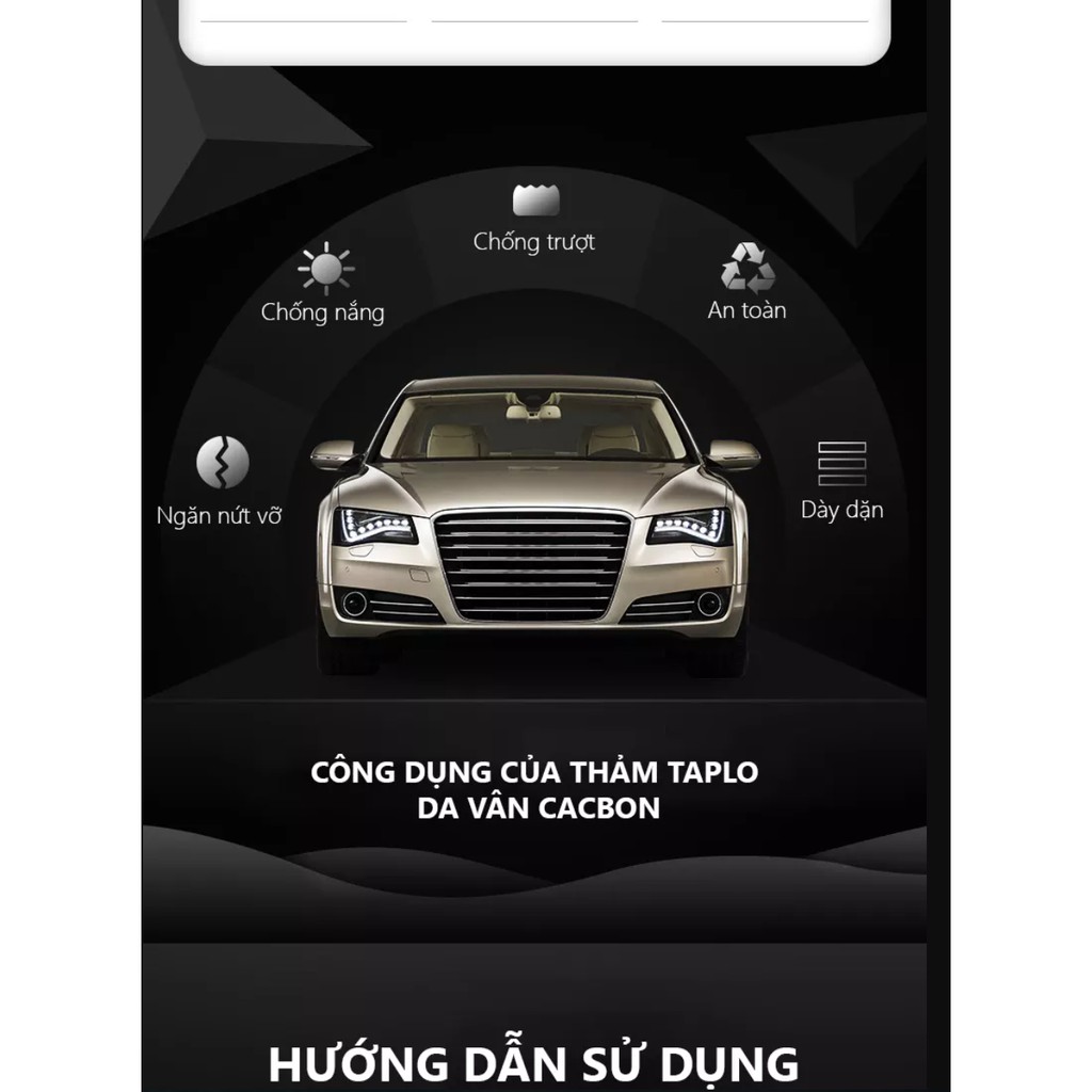 Thảm taplo ATTRAGE 2016-2021 da dập vân carbon