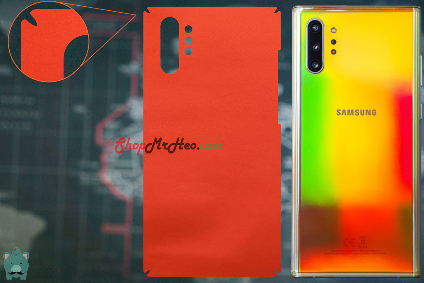 Skin Dán Mặt Sau Lưng Vân Nhôm Samsung Galaxy Note 10 - Note 10 Plus