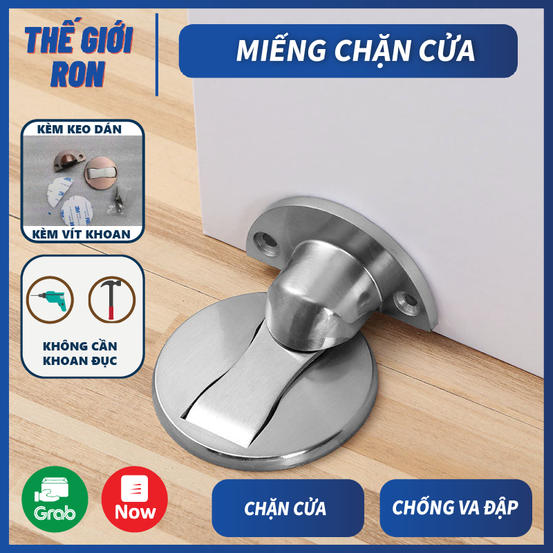 [HCM]Chặn Cửa Hít Nam Châm Dán Sàn - Kèm miếng dán 3M & ốc vít