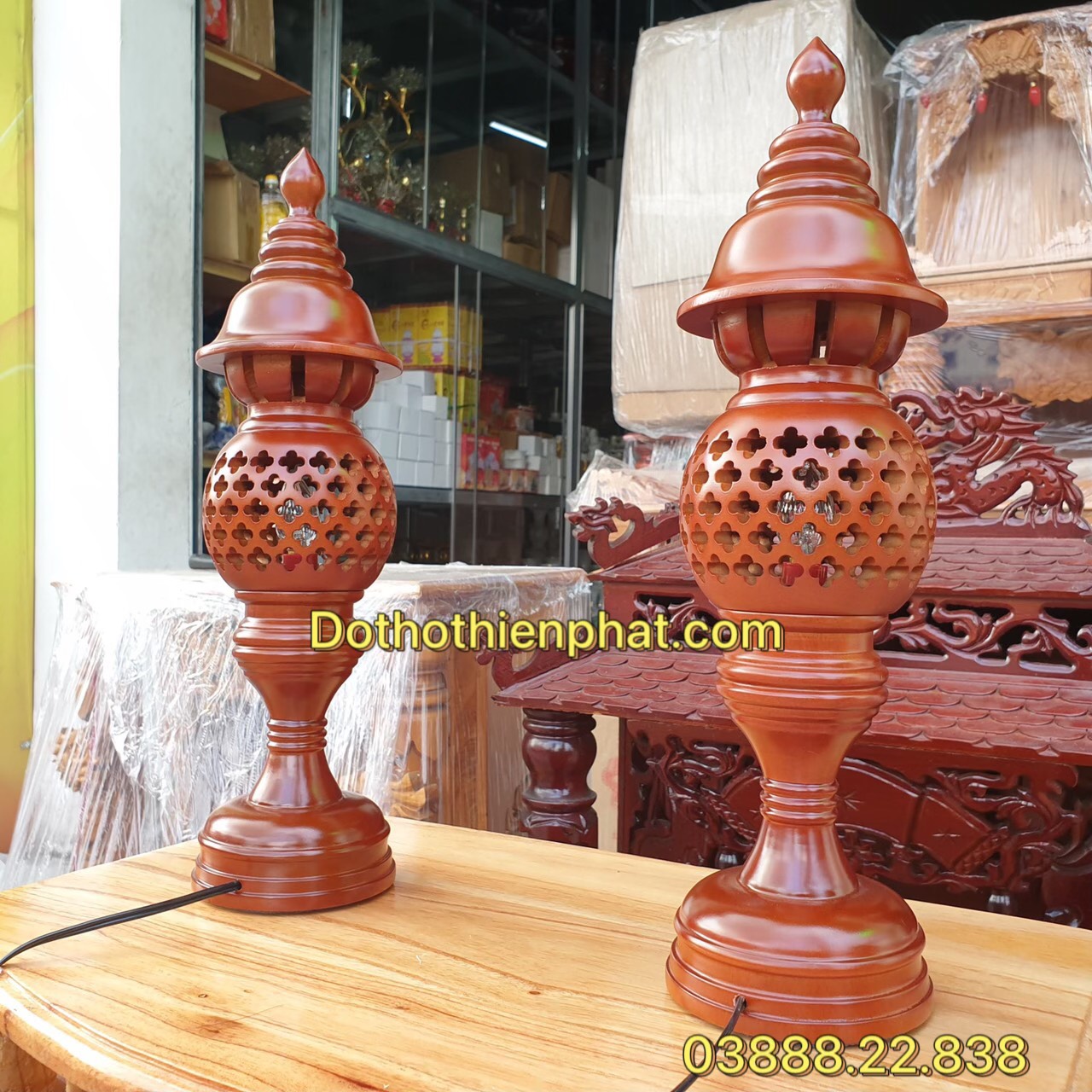 Cặp đèn xà cừ loại 1 mẫu mới rất đẹp