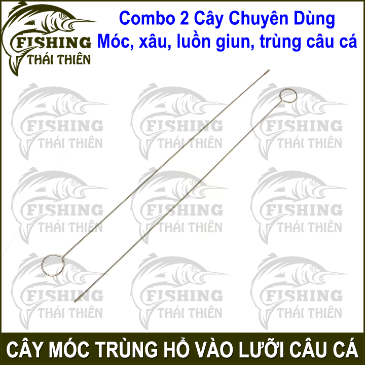 [HCM]Combo 2 Cây Móc Trùng Hổ Giun Vào Lưỡi Câu Cá