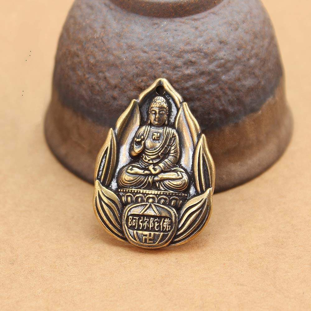 Móc Khóa  Đồng Thau Phật Bản Mệnh 12 Con Giáp