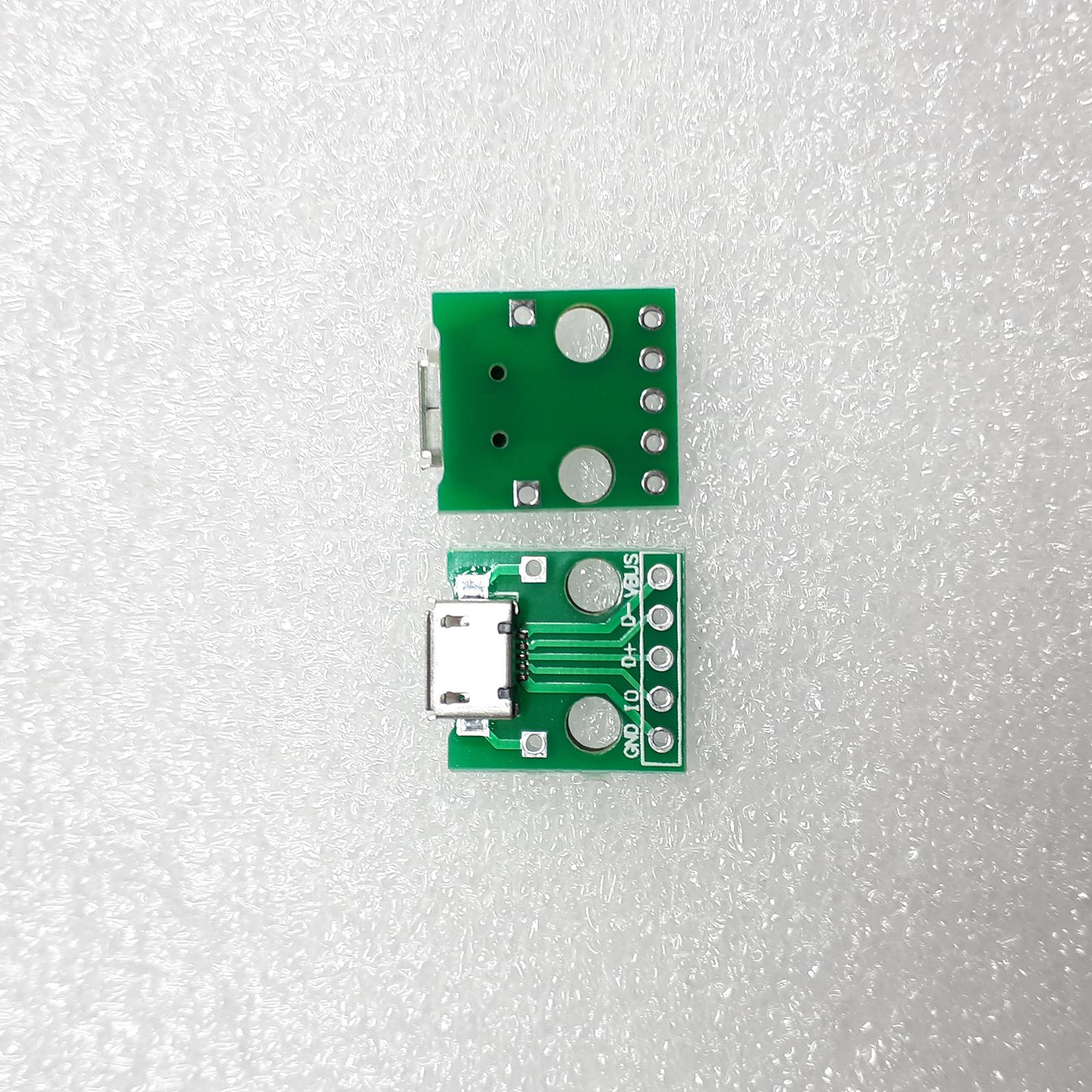 5 cái - Mạch Ra Chân (hàn) Cổng Micro USB (MCU-Micro USB to DIP 5Pin)