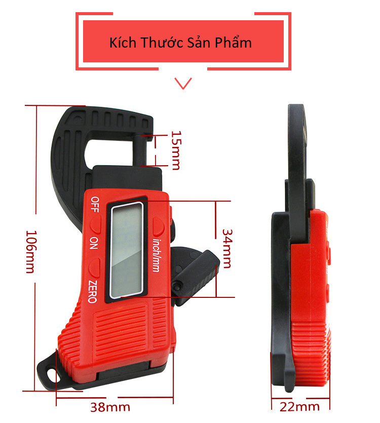 Thước kẹp điện tử mini 0-12,7mm ( CHÍNH XÁC CAO, SỬ DỤNG DỄ DÀNG )