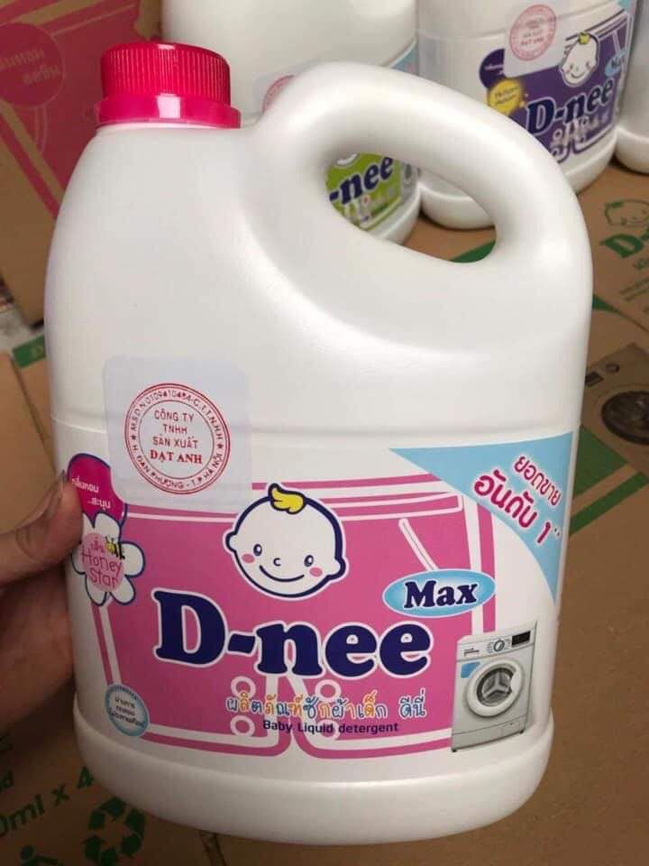Nước giặt Dnee max 3800ml màu hồng