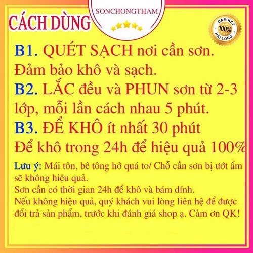 Bình xịt chống thấm dột mái nhà bê tông