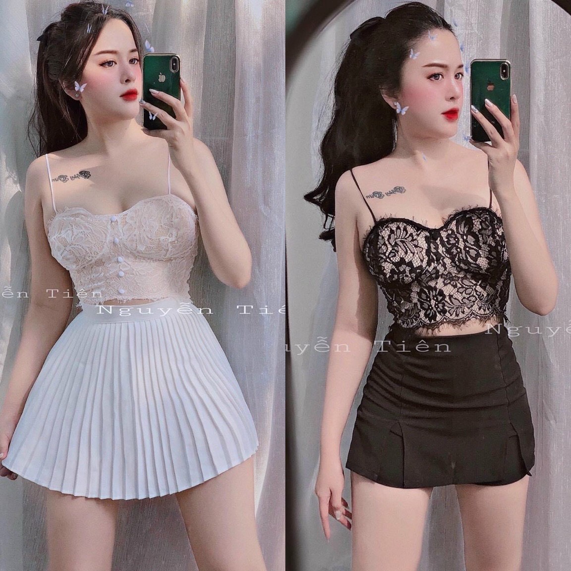 áo 2 dây phối ren bao đẹp cực xinh,.