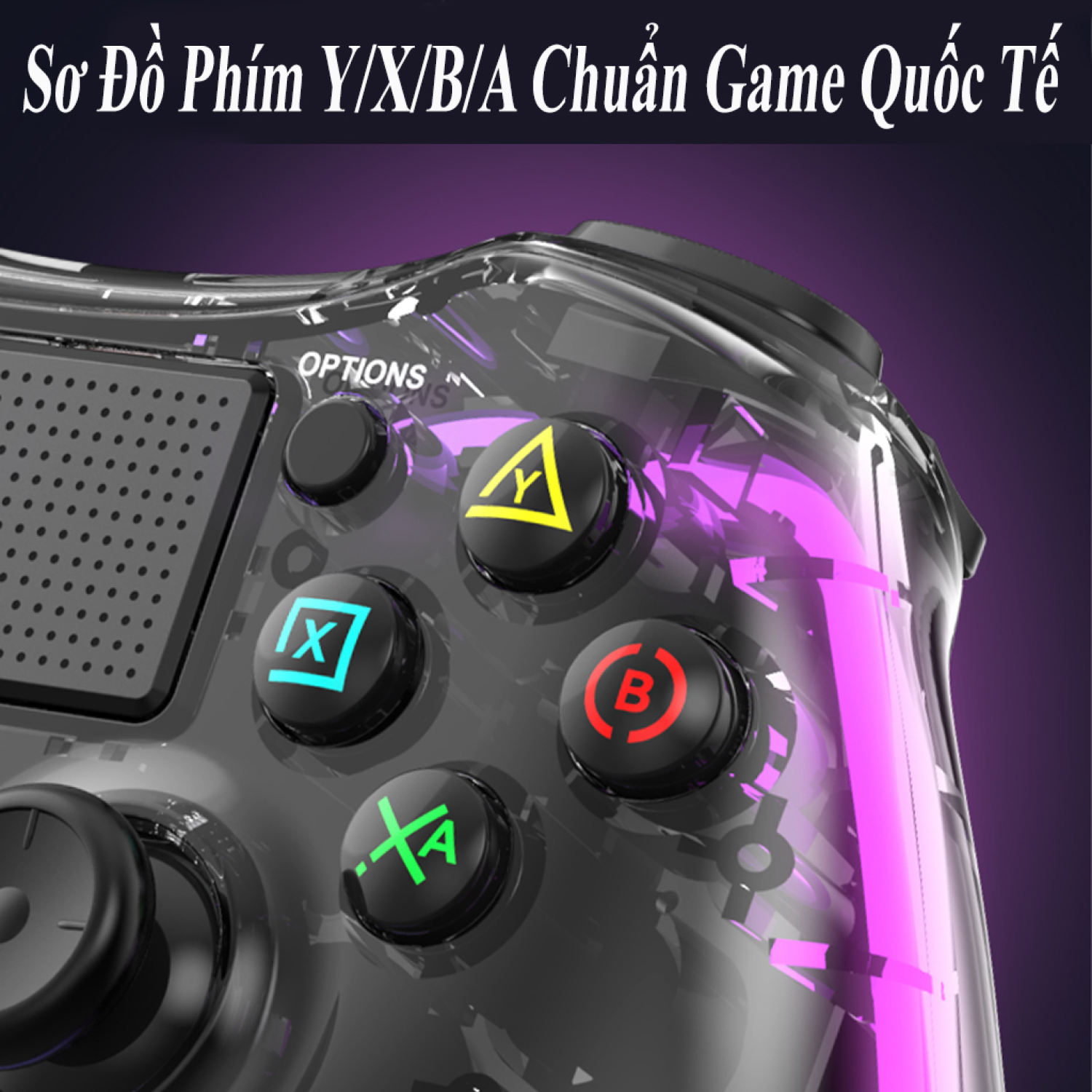 Tay cầm chơi game, máy chơi game P05 không dây kết nối bluetooth, có đèn led, hộ trợ Gyro xoay 360 độ, pin 1000 mAh, sơ đồ phím chuẩn