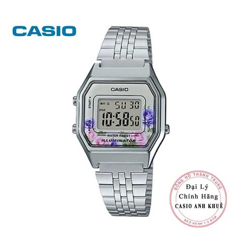 Đồng hồ điện tử nữ Casio Vintage LA680WA-4CDF dây kim loại