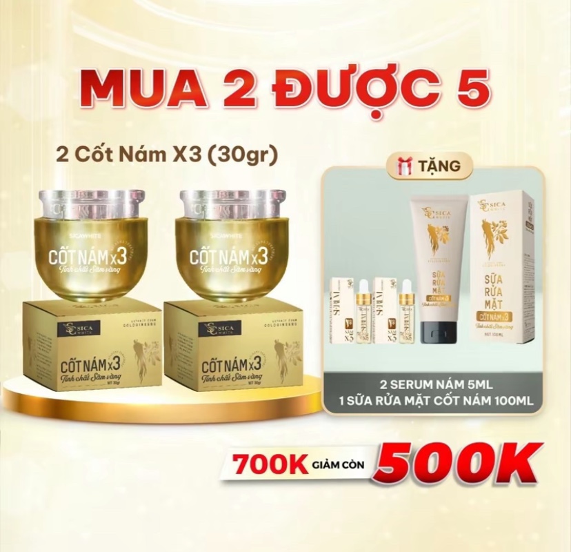 Kem cốt nám X3 . kèm serum cốt sâm.