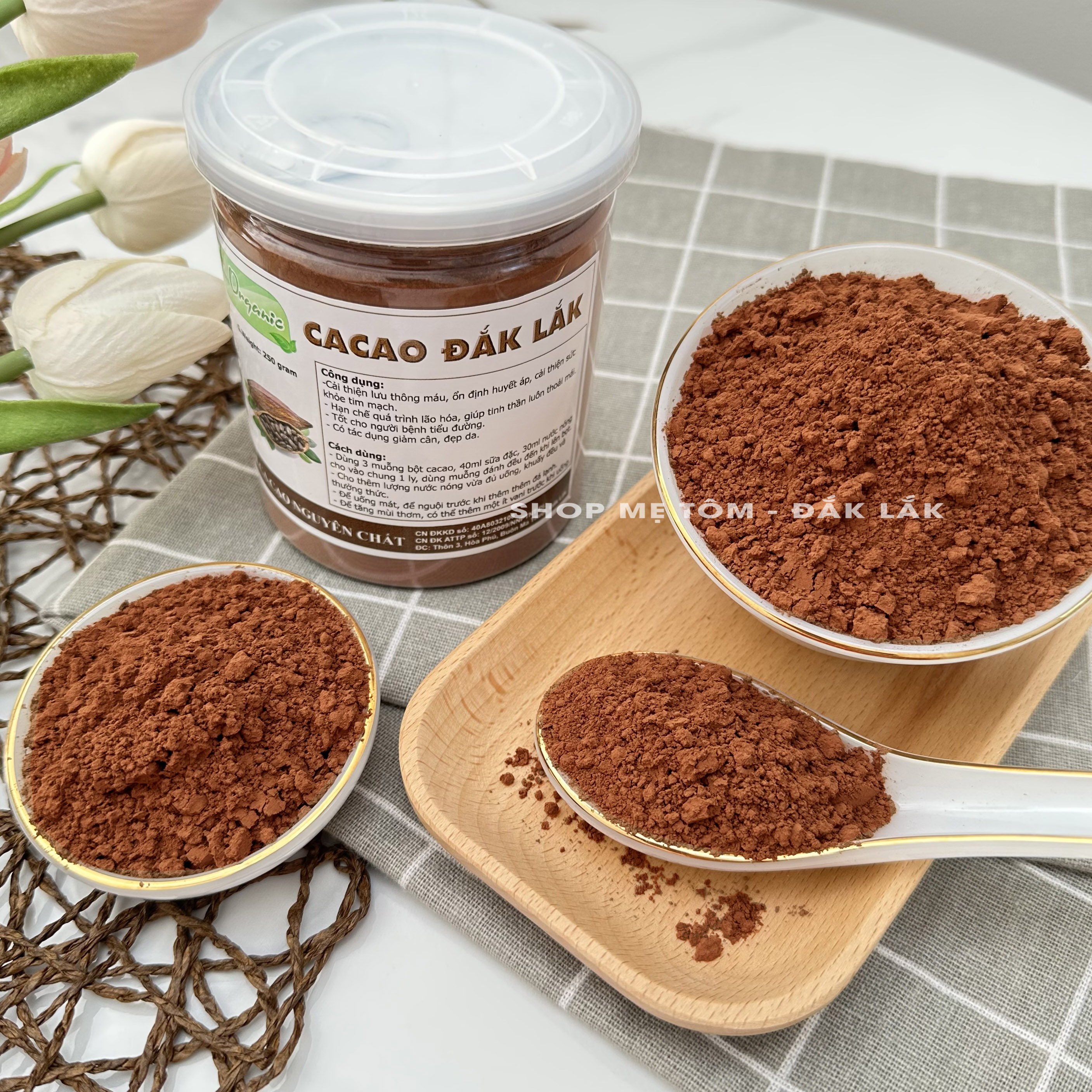 Bột Ca Cao ĐăkLăk Nguyên Chất Loại 1 Đậm Đà (Bột Cacao)