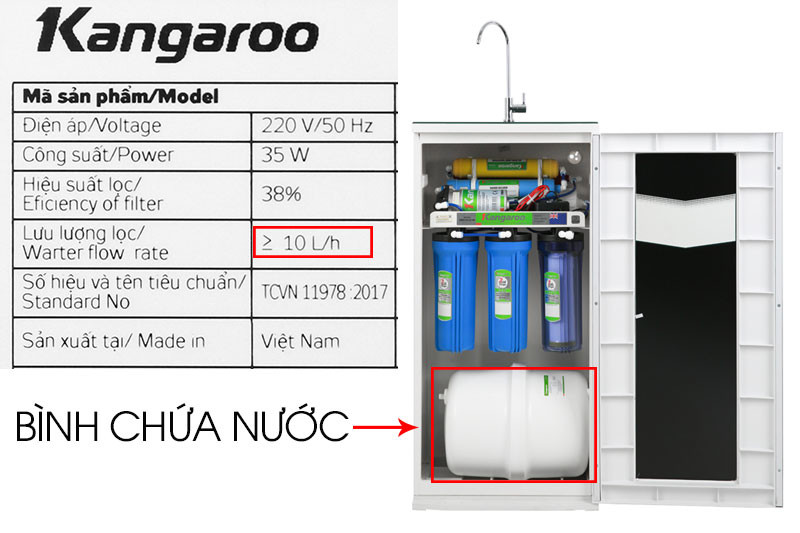 Máy lọc nước RO Kangaroo KG07G4VTU