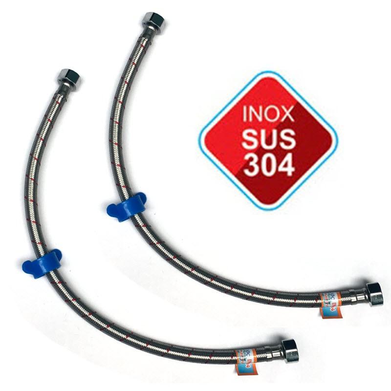 [HCM]( 1 dây ) Dây cấp nước inox 304 kèm tai vặnnhiều kích cỡ.