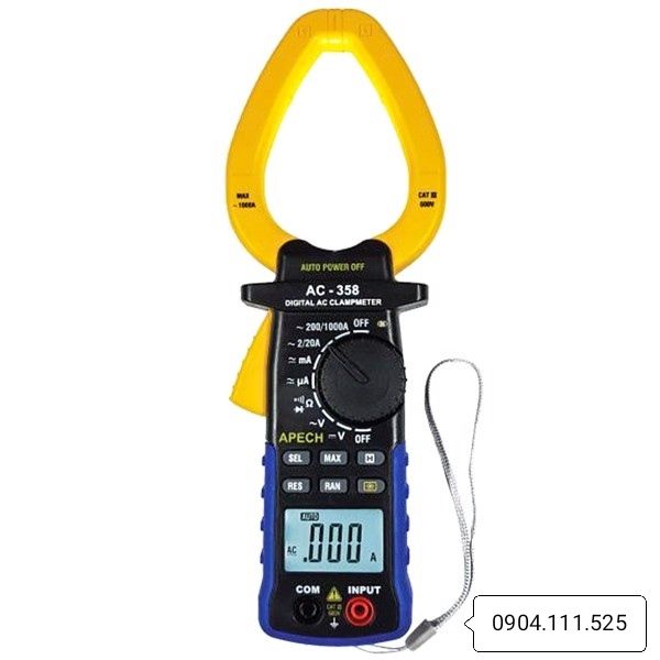 [Hcm]Ampere Clamp Meter for Measuring Ac Current Apech Ac-358 (1000A)