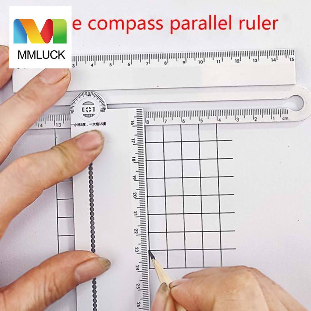 MMLUCK Simple Style Stationery Supplies Angle 30cm Drawing Tool Protractor Compass parallel Ruler Rectangle Ruler
