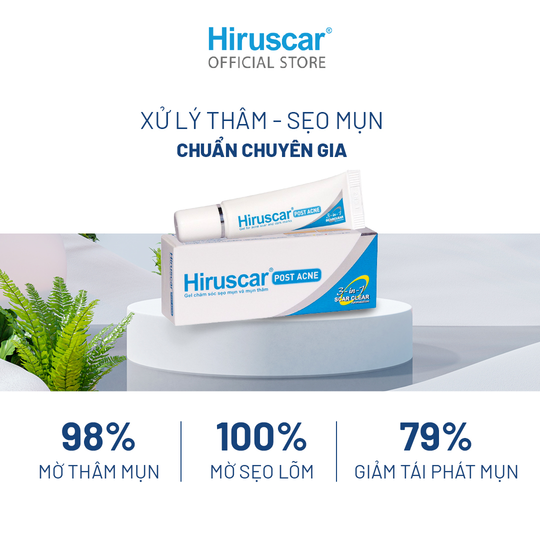 Gel chăm sóc sẹo mụn và mụn thâm Hiruscar Post Acne 5g