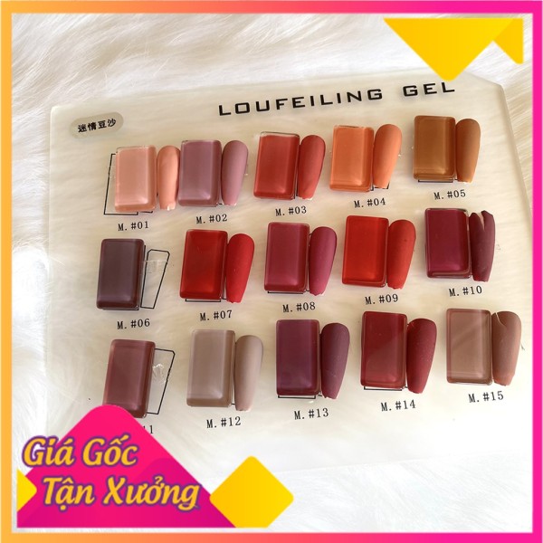 Sơn gel thạch LouFeiLing màu pastel hot trend - set sơn gel 15 Màu