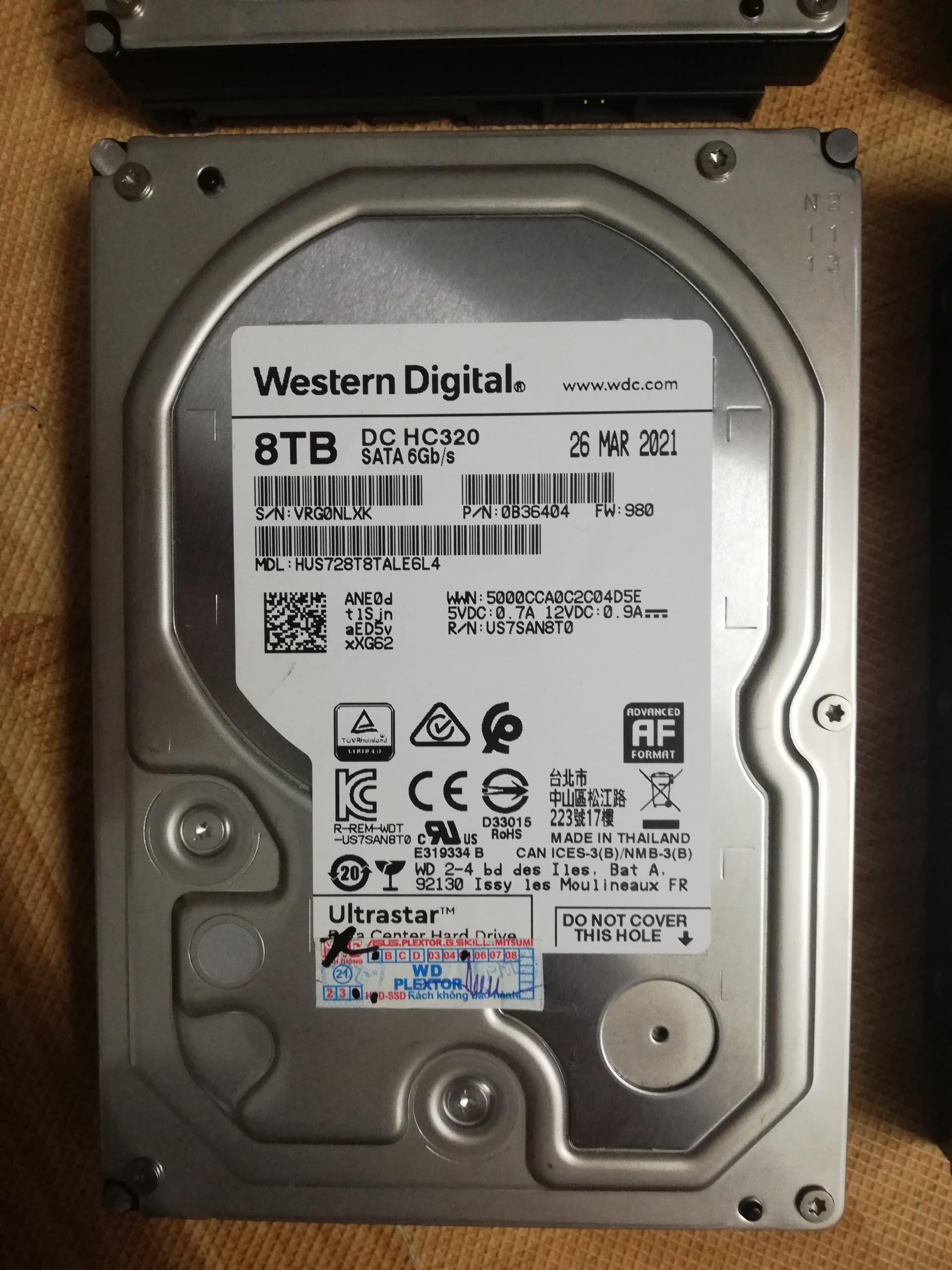 Ổ cứng WD Ultrastar 8TB chuyên dụng cho Sever