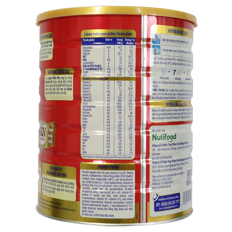 [HCM]Sữa GrowPlus+ Đỏ 1,5kg (từ 1 tuổi)