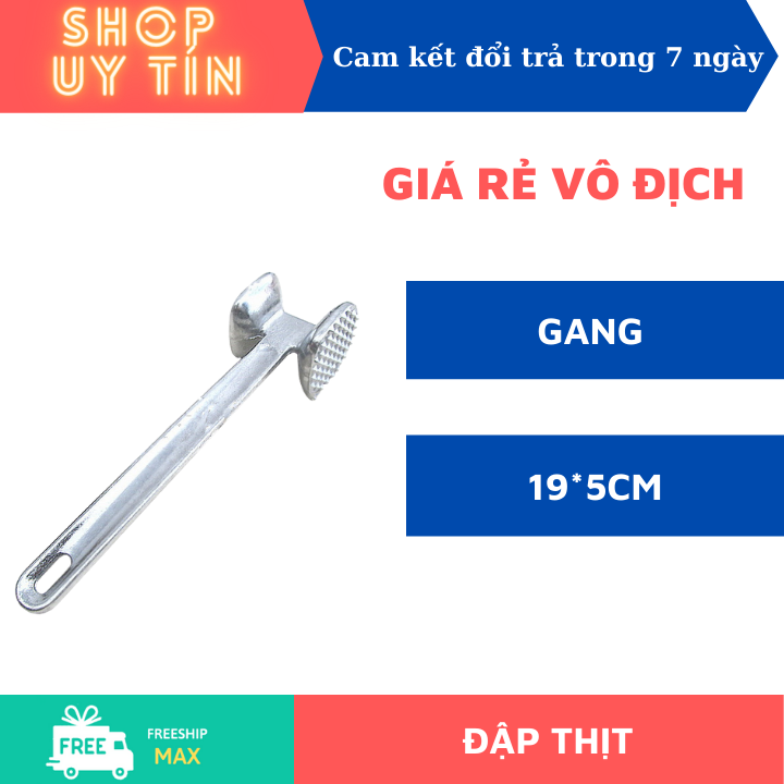 ĐẬP THỊT - ĐỒ ĐẬP THỊT - BÚA ĐẬP THỊT - CÂY ĐẬP THỊT - ĐỒ ĐẬP THỰC PHẨM ĐA NĂNG (chất liệu gang)