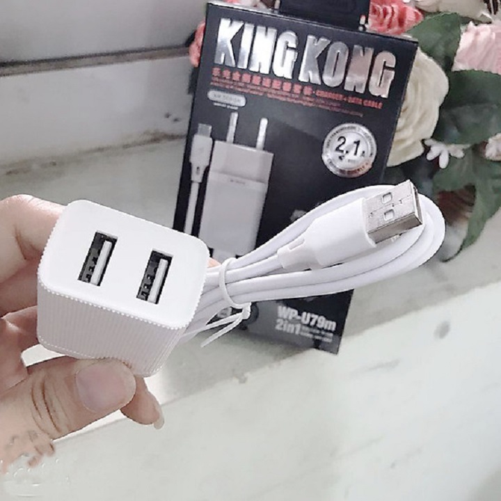 Cốc Sạc Củ Sạc 2 Cổng USB Sạc Nhanh 2.1A iPhone , Micro , Type C