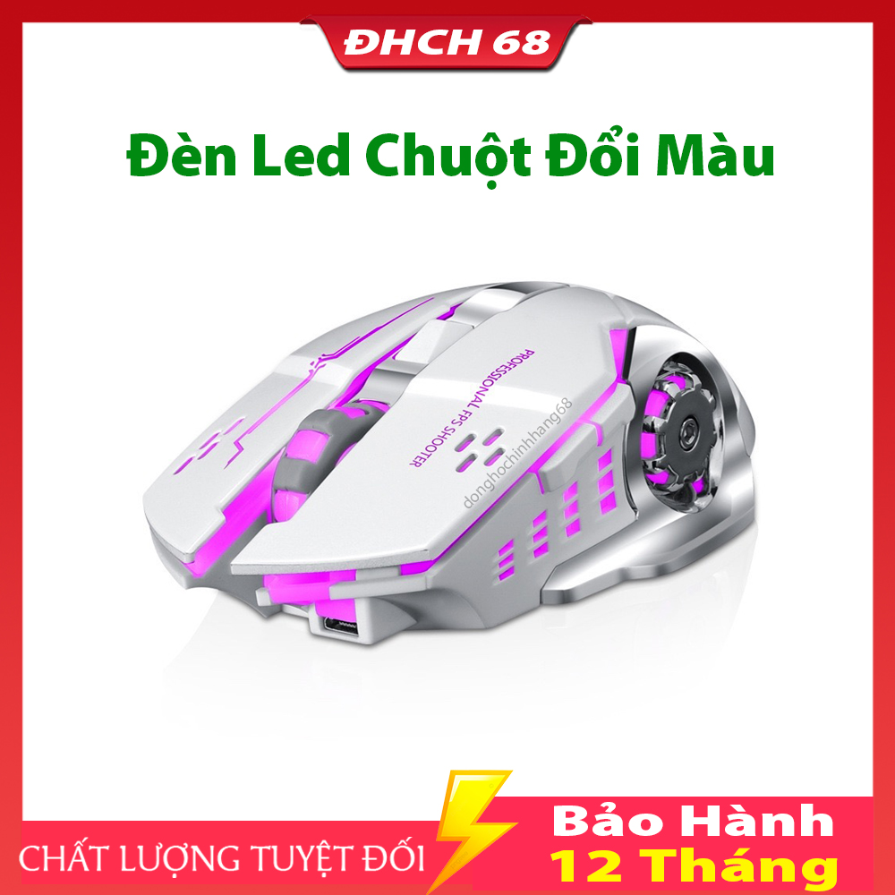 Chuột Gaming Không Dây T28 Chuột Máy Tính Dành Cho Game Thủ Chống Ồn Có Đèn LED Chơi Game Cực Đã Bảo Hành 12 Tháng