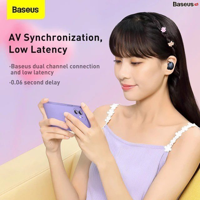 Tai nghe không dây Baseus Bowie E2 True Wireless Earphones (Bluetooth 5.2 , 5~25h using, Anti-Los, APP control, IP55 Waterproof WS)