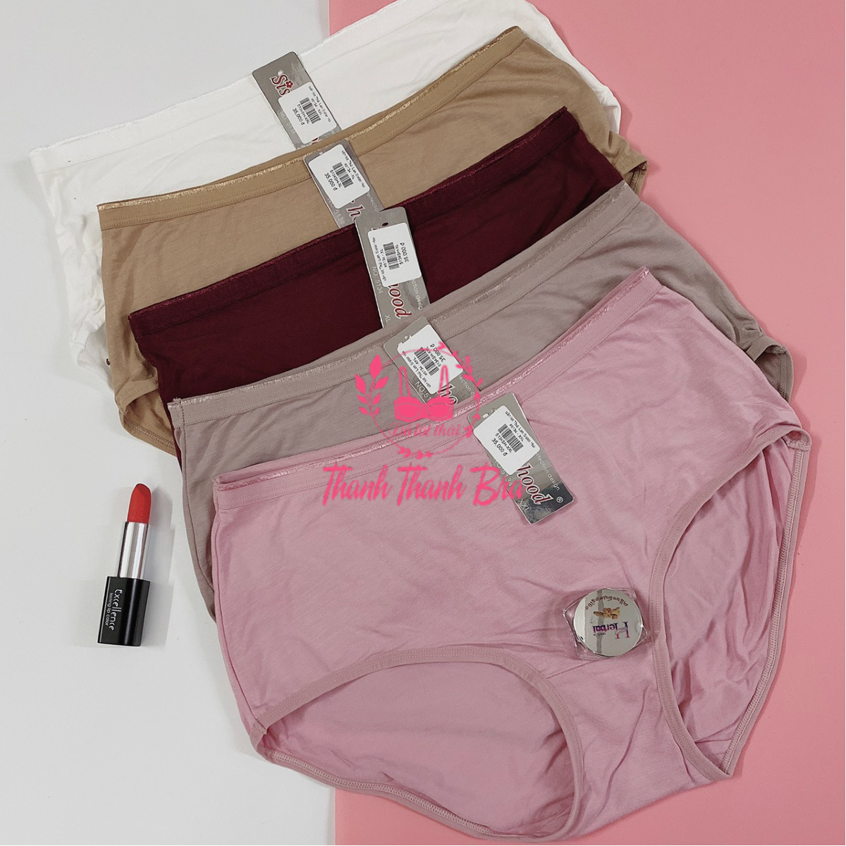Quần lót nữ Cotton mềm mại, Chip nữ Thái Lan Sister Hood 5134, lưng cao vừa, nhiều size