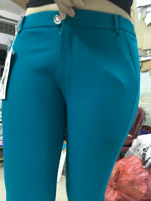 [HCM]Quần Cotton Nữ Lửng 9 Tấc Dây Kéo