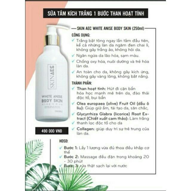 [HCM]kích trắng than hoạt tính Skin AEC