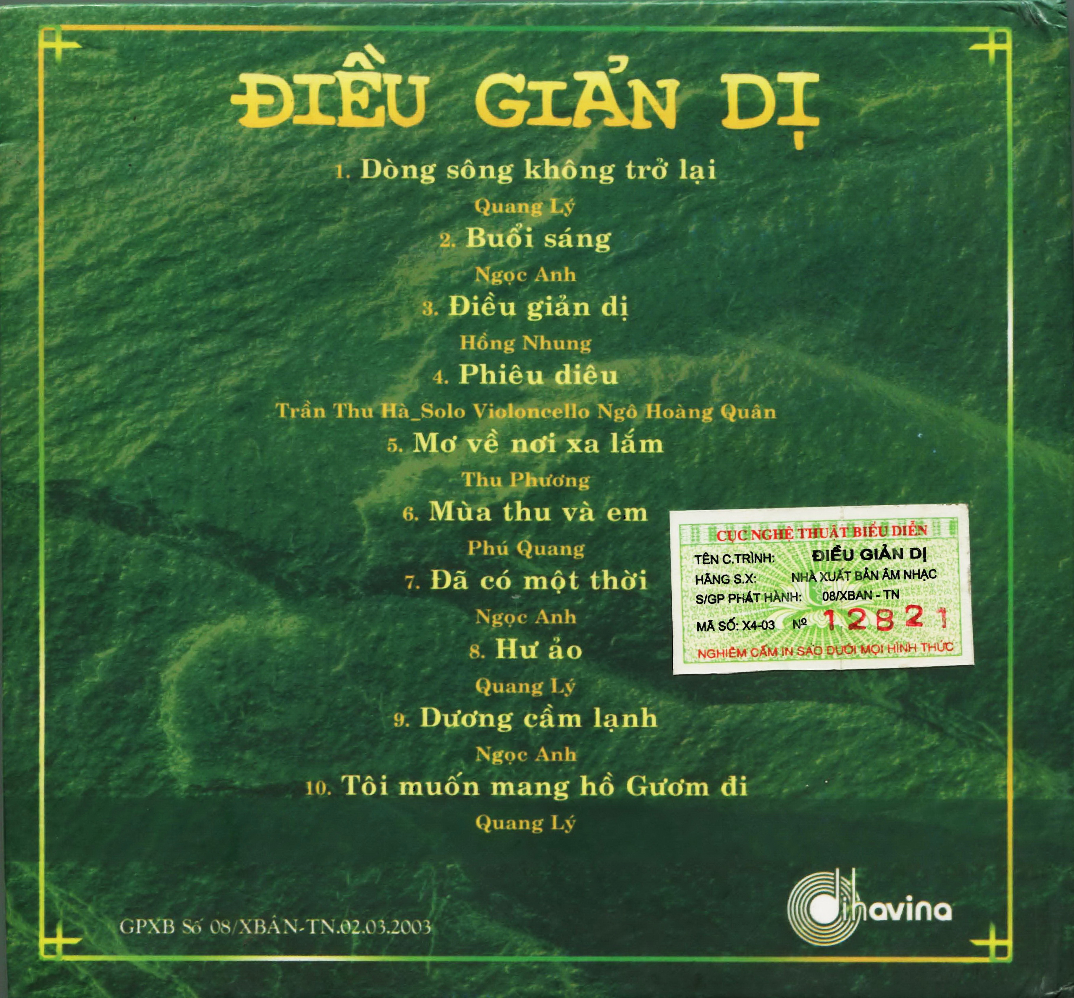 BỘ 5 ĐĨA CD nhạc Phú Quang 3