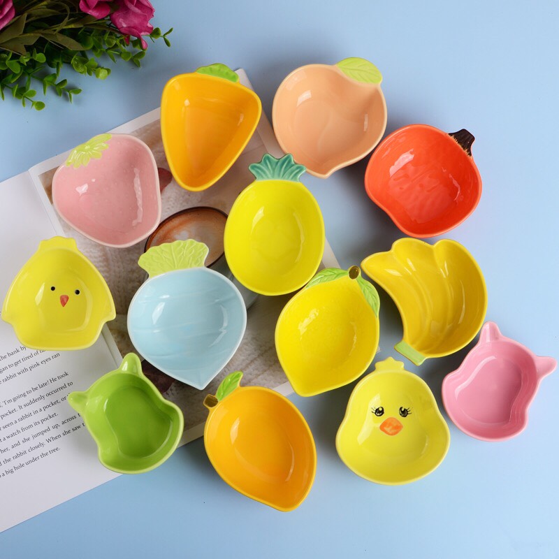 Bát, đĩa sứ ăn dặm kiểu Nhật cho bé (Được chọn mẫu)