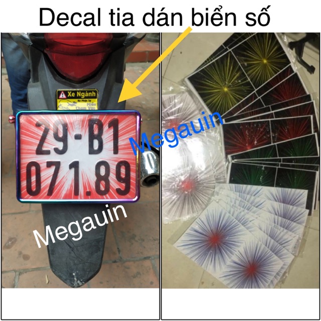 Decal Tia Dán Biển Số (giá 1 cái)