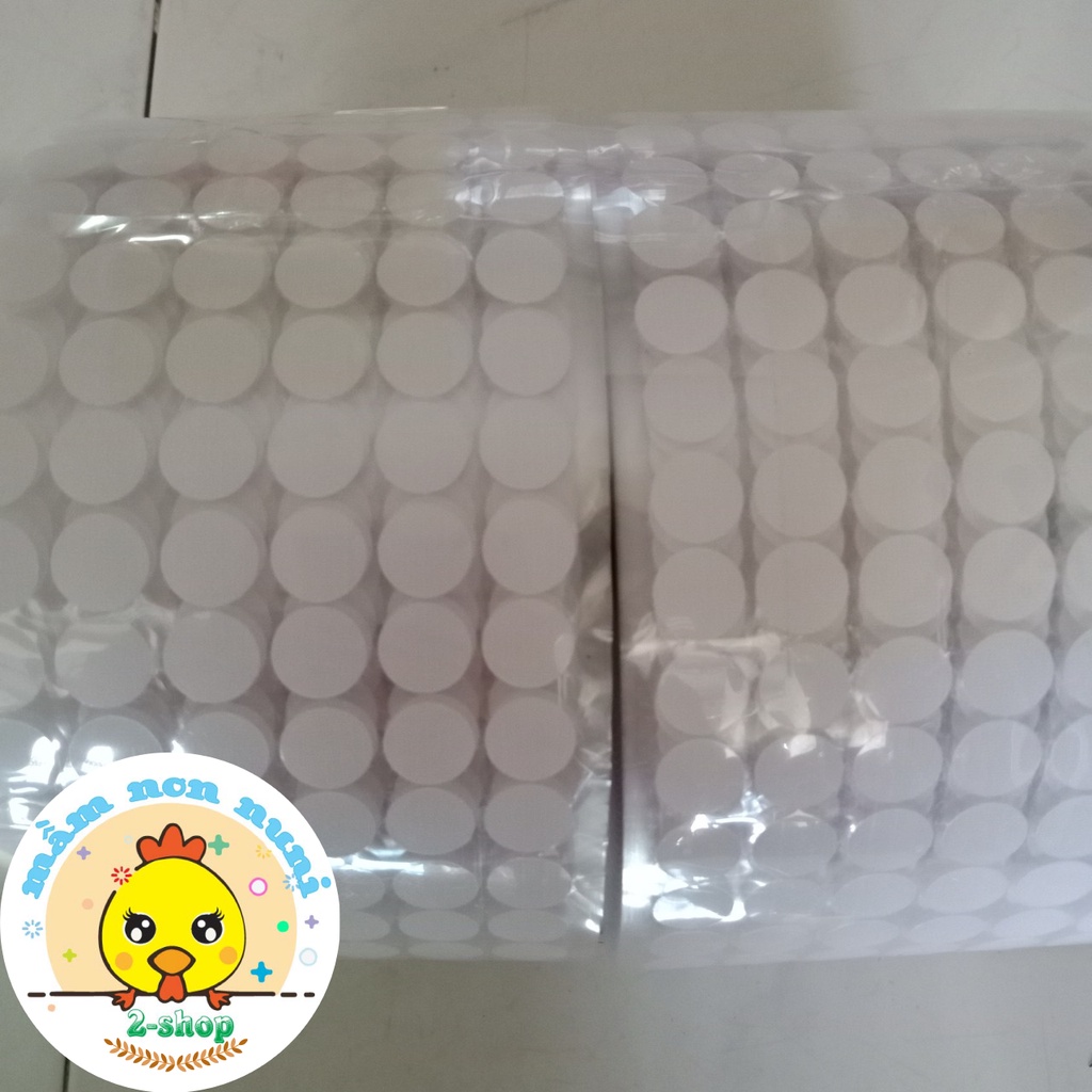 100 cặp(loại trong-loại trắng) 1.5cm gai dính nhám tròn Velcro 👑👑