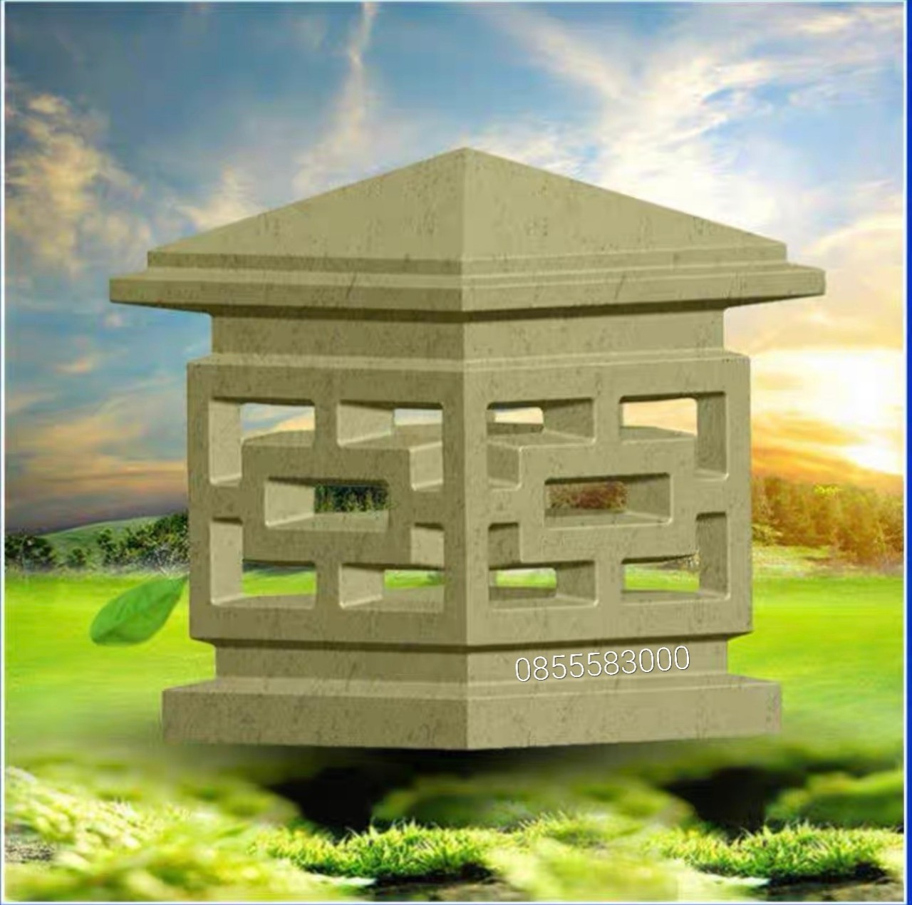 khuôn đúc trụ đèn trang trí sân vườn (khuôn nhựa ABS siêu bền)