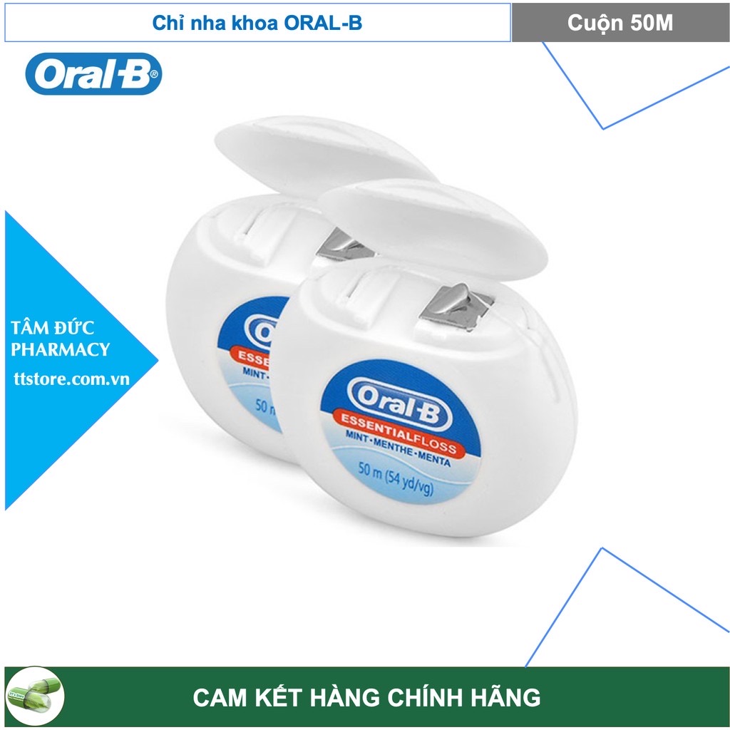 [HCM]Chỉ nha khoa ORAL-B Essential floss [Cuộn 50m]