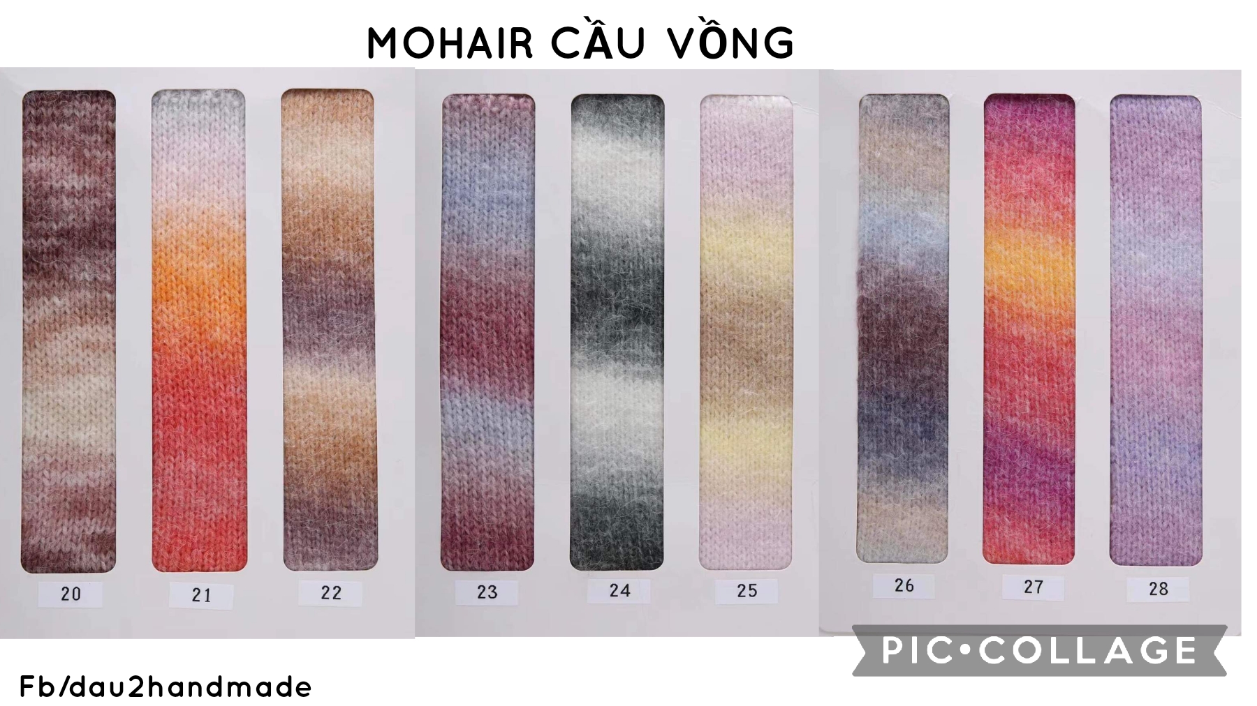 Len mohair loang sợi nhỏ
