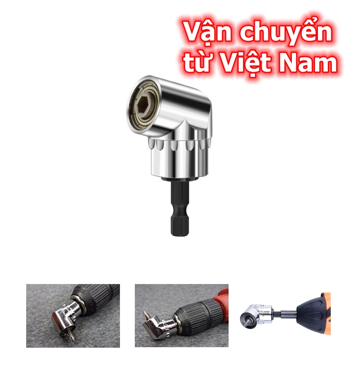 1 chiếc 105 độ xoay máy khoan điện phụ kiện đính kèm mở rộng để sử dụng với đầu tua vít khoan điện cho phụ kiện dụng cụ
