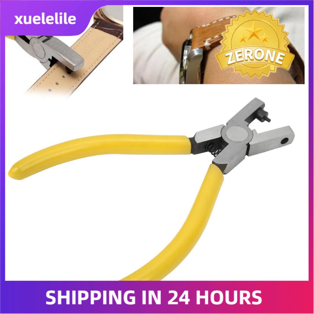 Watch Hole Punch Pliers Eyelet Mini DIY Leather Hand Repair Tool Band Strap Link Belt 6in 2mm
