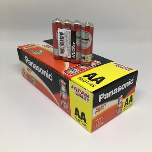 Pin tiểu AA R6DT/4S Panasonic màu đỏ ( Hộp 60 viên, 1 vỉ 4 viên)