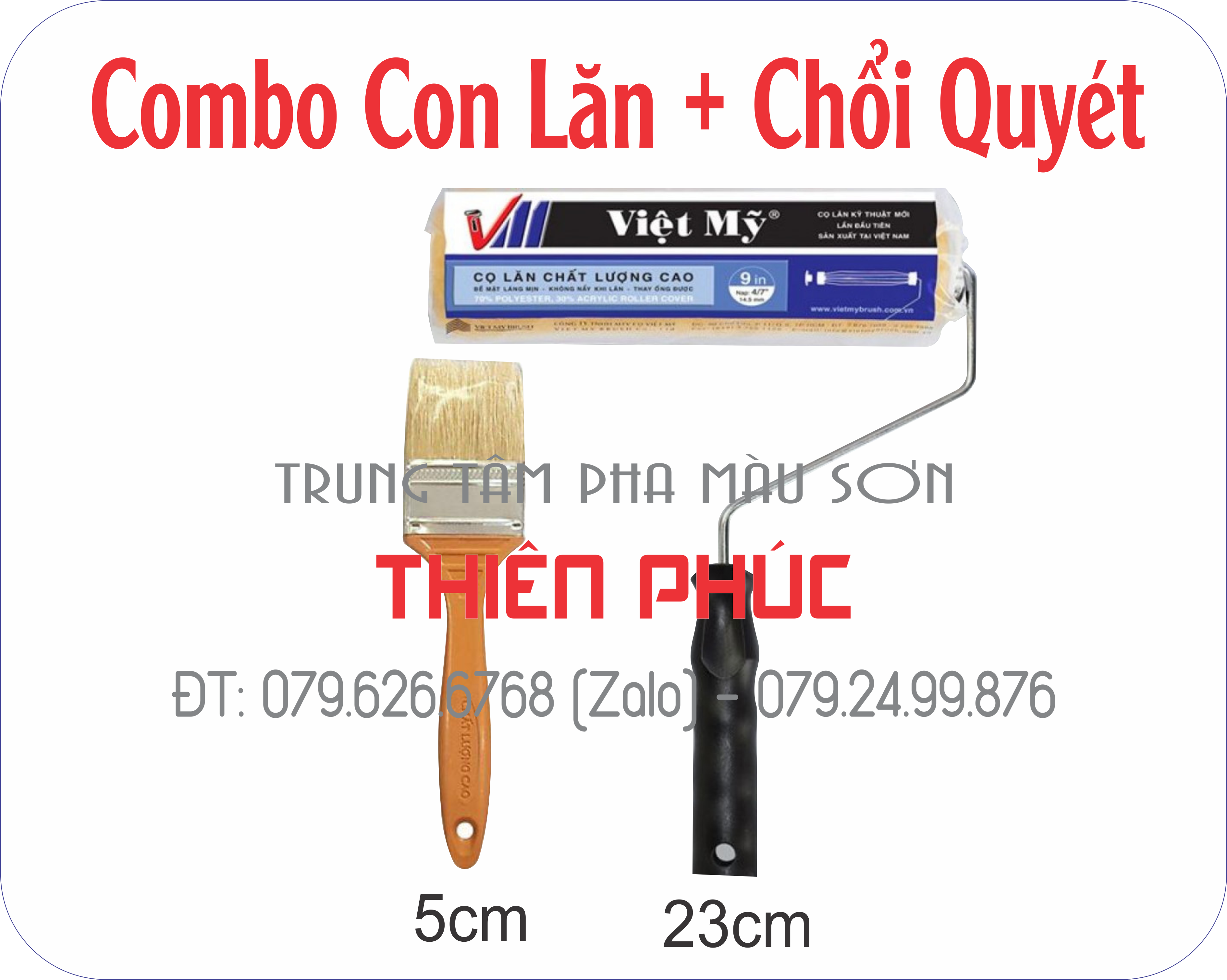Combo rulo cọ lăn sơn + chổi quét góc .../// không tạo bọt