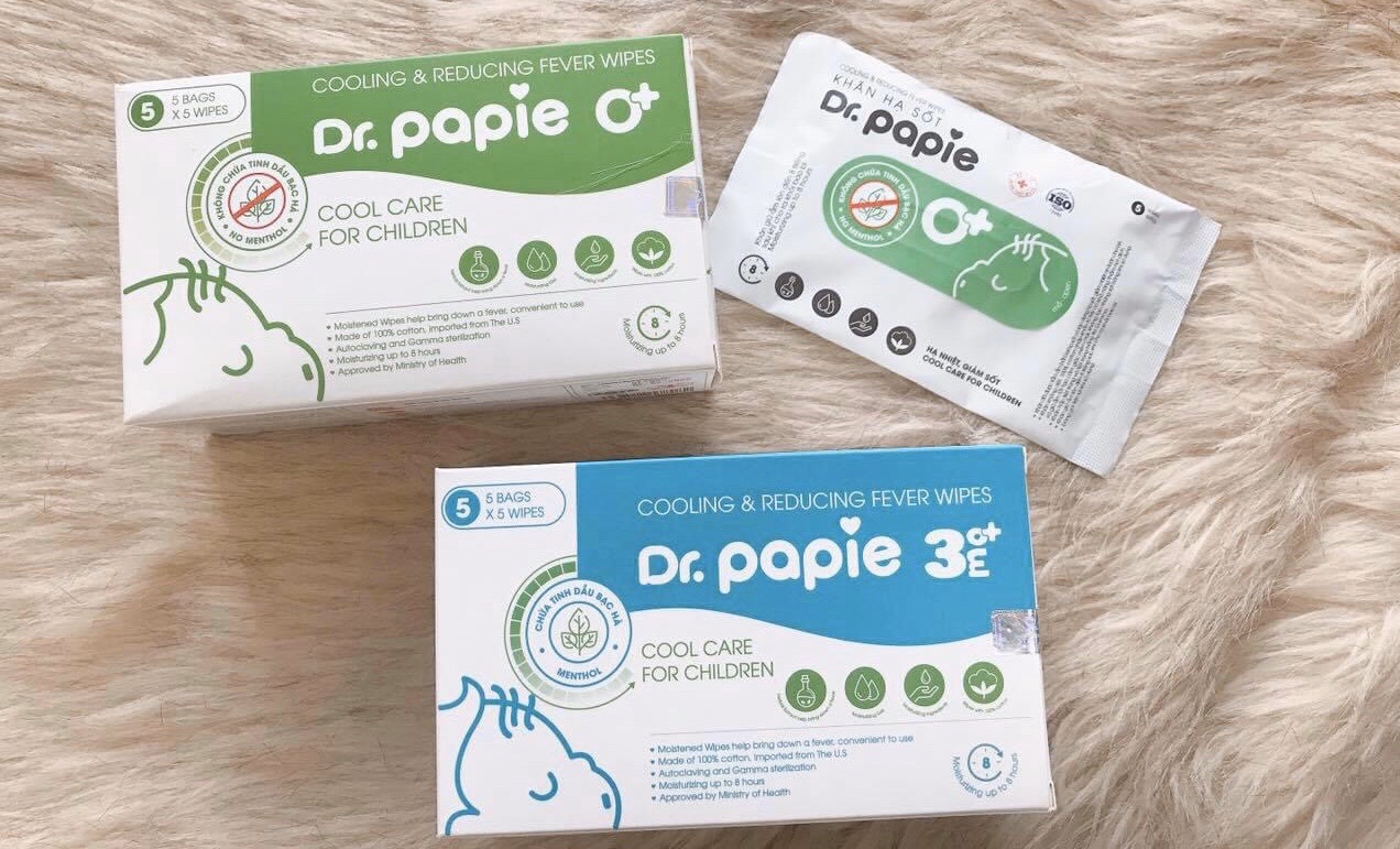 Khăn Lau Hạ Sốt Dr Papie