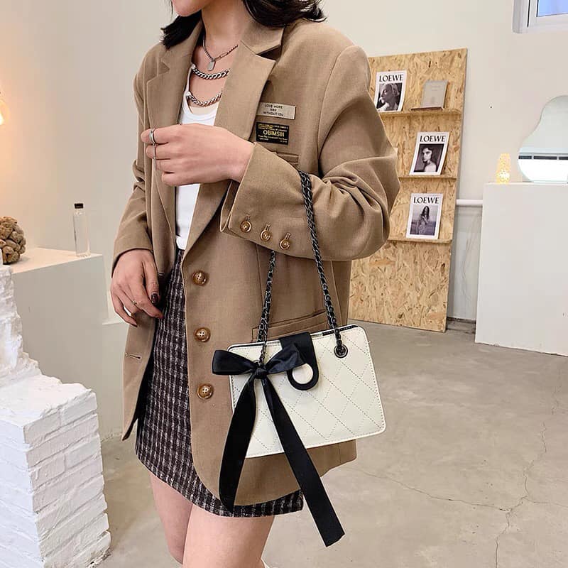 Túi xách đeo chéo nữ thắt nơ sành điệu