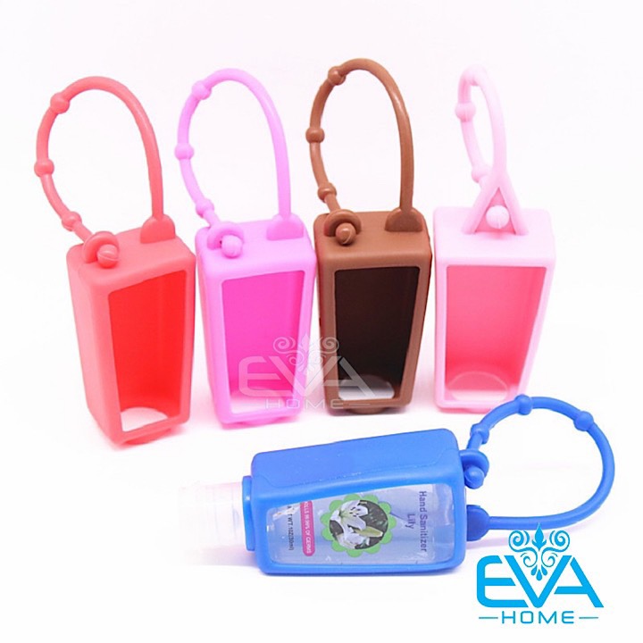 [HCM]Vỏ Bọc Silicone Sắc Màu Cho Chai Gel Rửa Tay Pet Thang 30 Ml Có Dây Treo Tiện Lợi